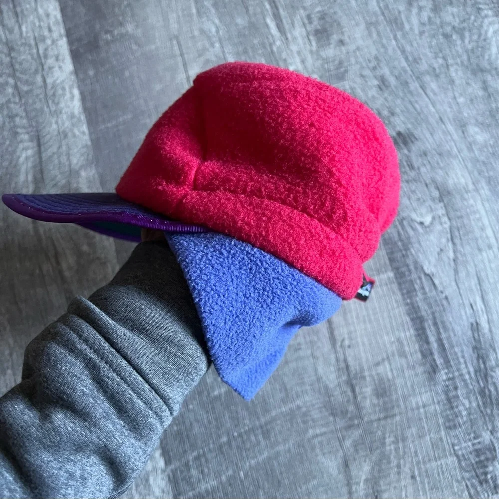 Vintage Patagonia Synchilla Duckbill Fleece Cap Retro Colorblock Hat USA